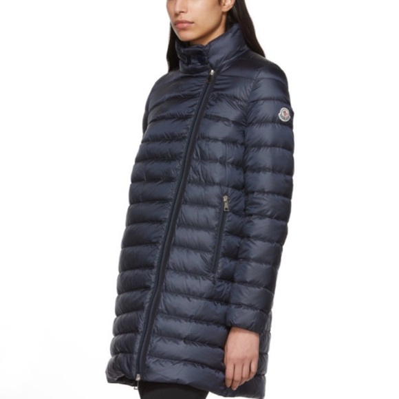Moncler Navy Down Berlin Coat 2=M - Picture 2 of 10